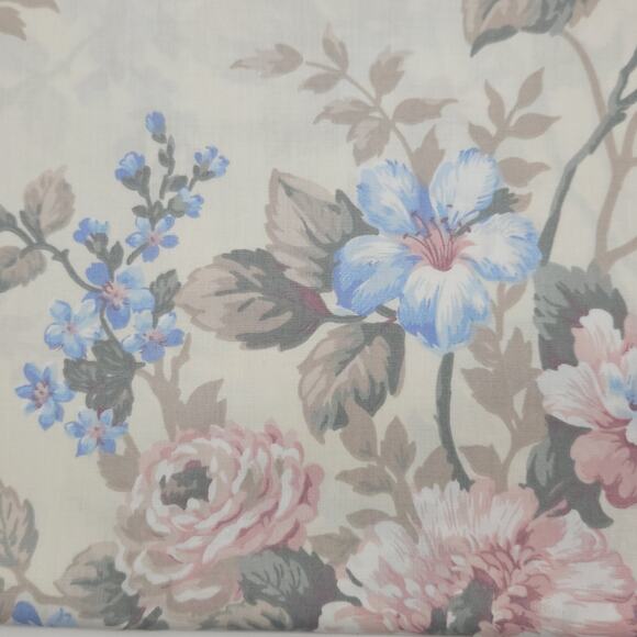 Vtg Joan Kessler Fabric Quilting Pastel Pink Floral Chintz Shabby 90s 45" 5yds - Picture 4 of 7